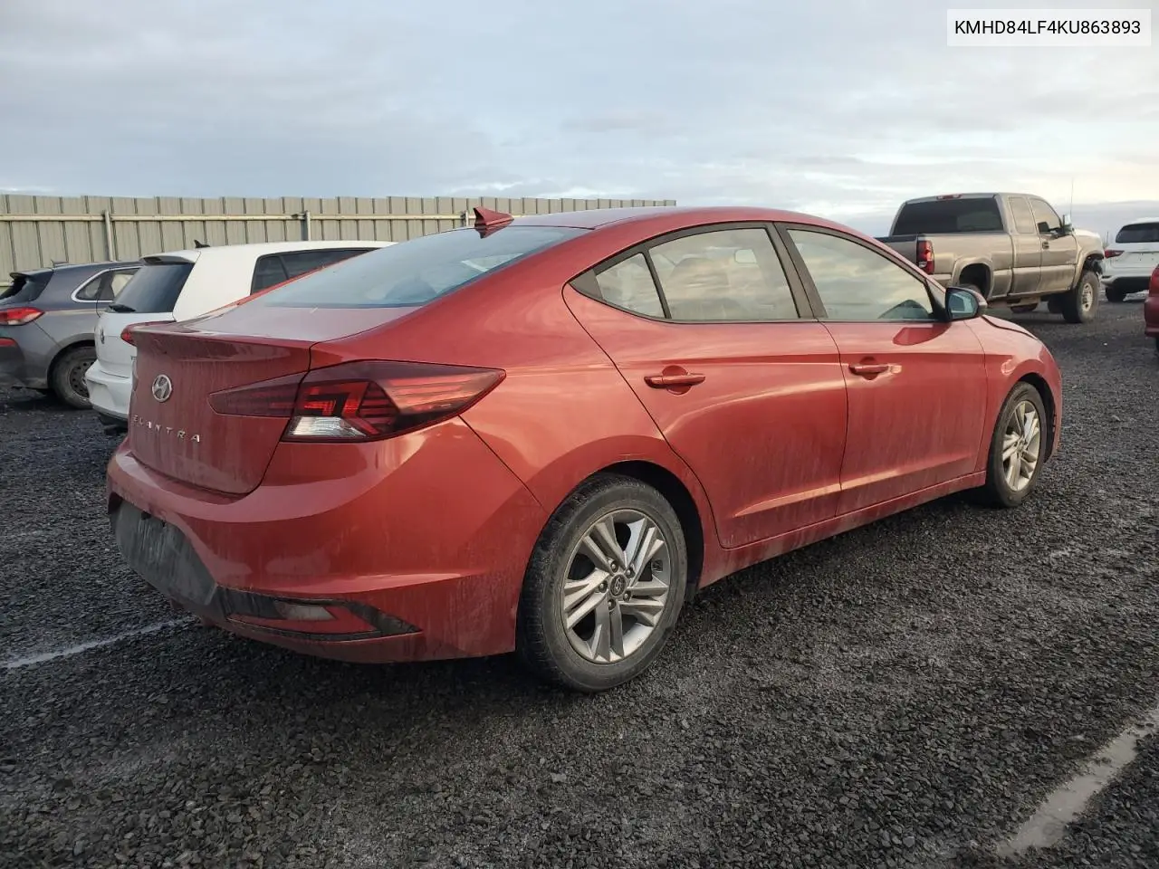 KMHD84LF4KU863893 2019 Hyundai Elantra Sel