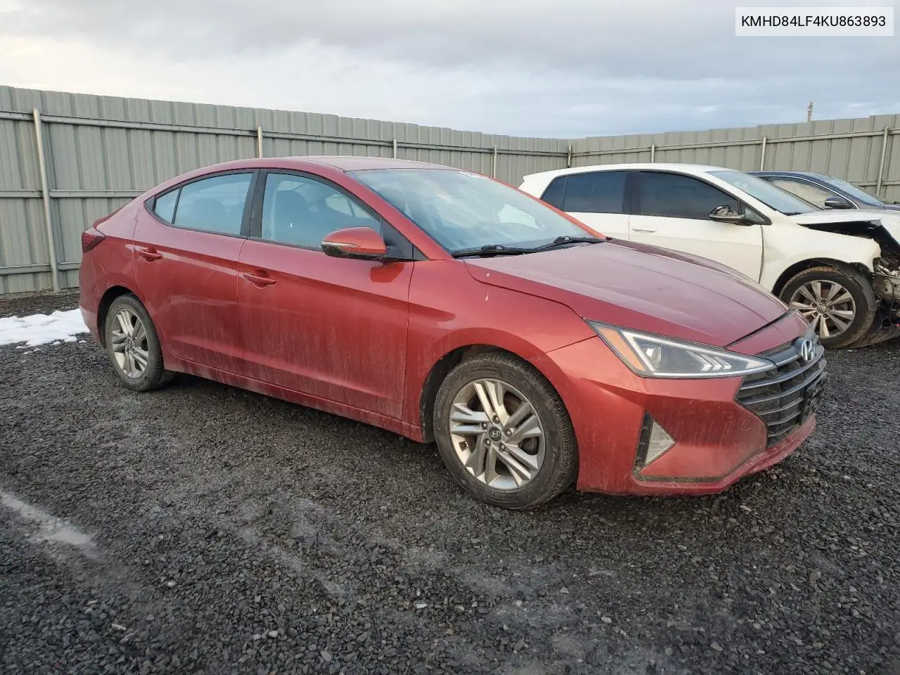 KMHD84LF4KU863893 2019 Hyundai Elantra Sel