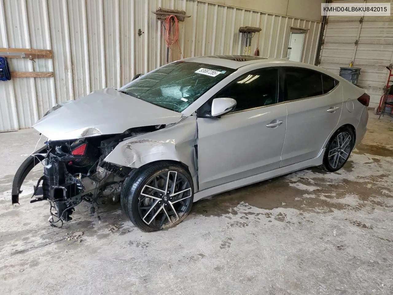 KMHD04LB6KU842015 2019 Hyundai Elantra Sport