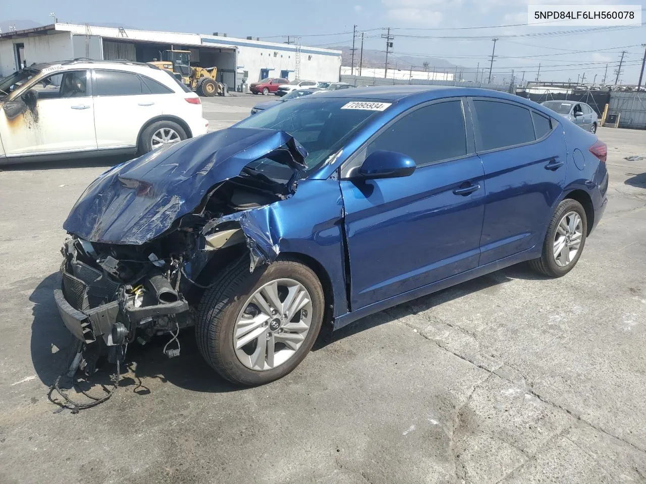 2020 Hyundai Elantra Sel VIN: 5NPD84LF6LH560078 Lot: 72095934