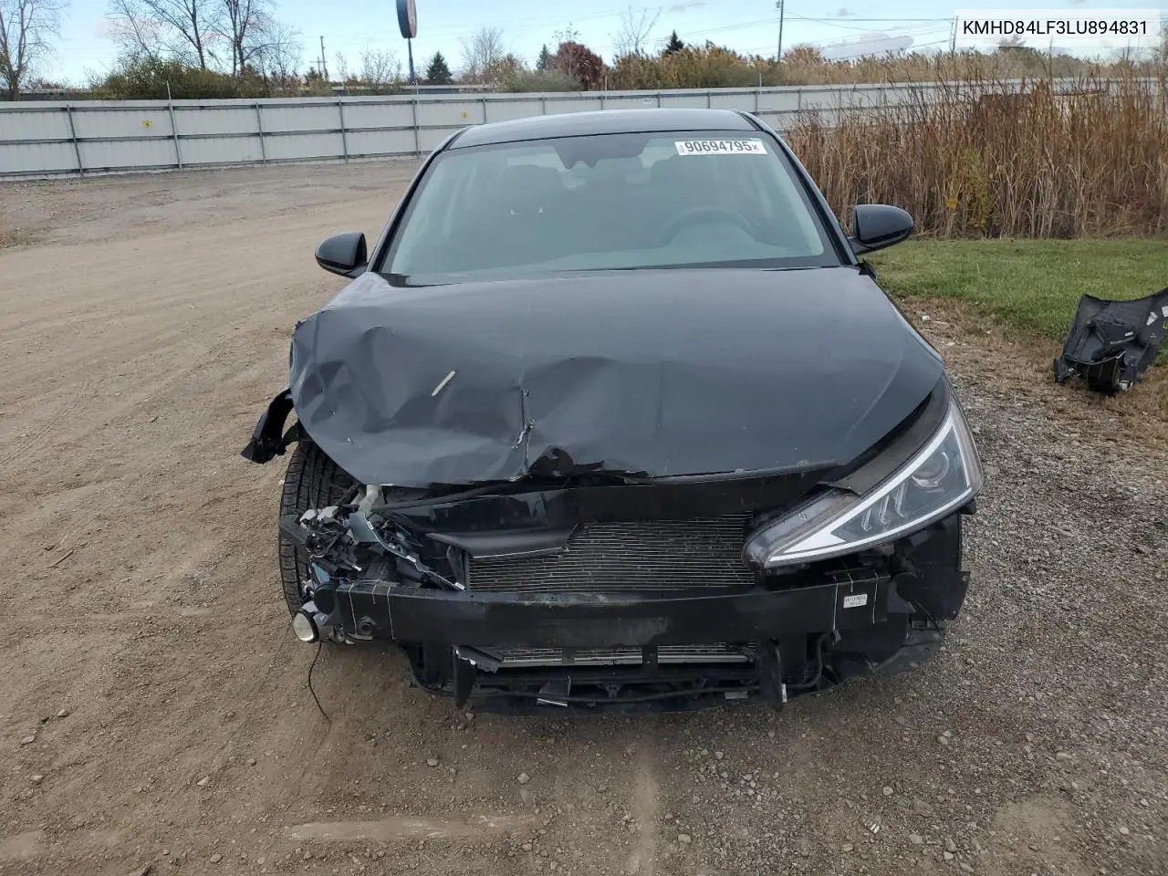 KMHD84LF3LU894831 2020 Hyundai Elantra Sel