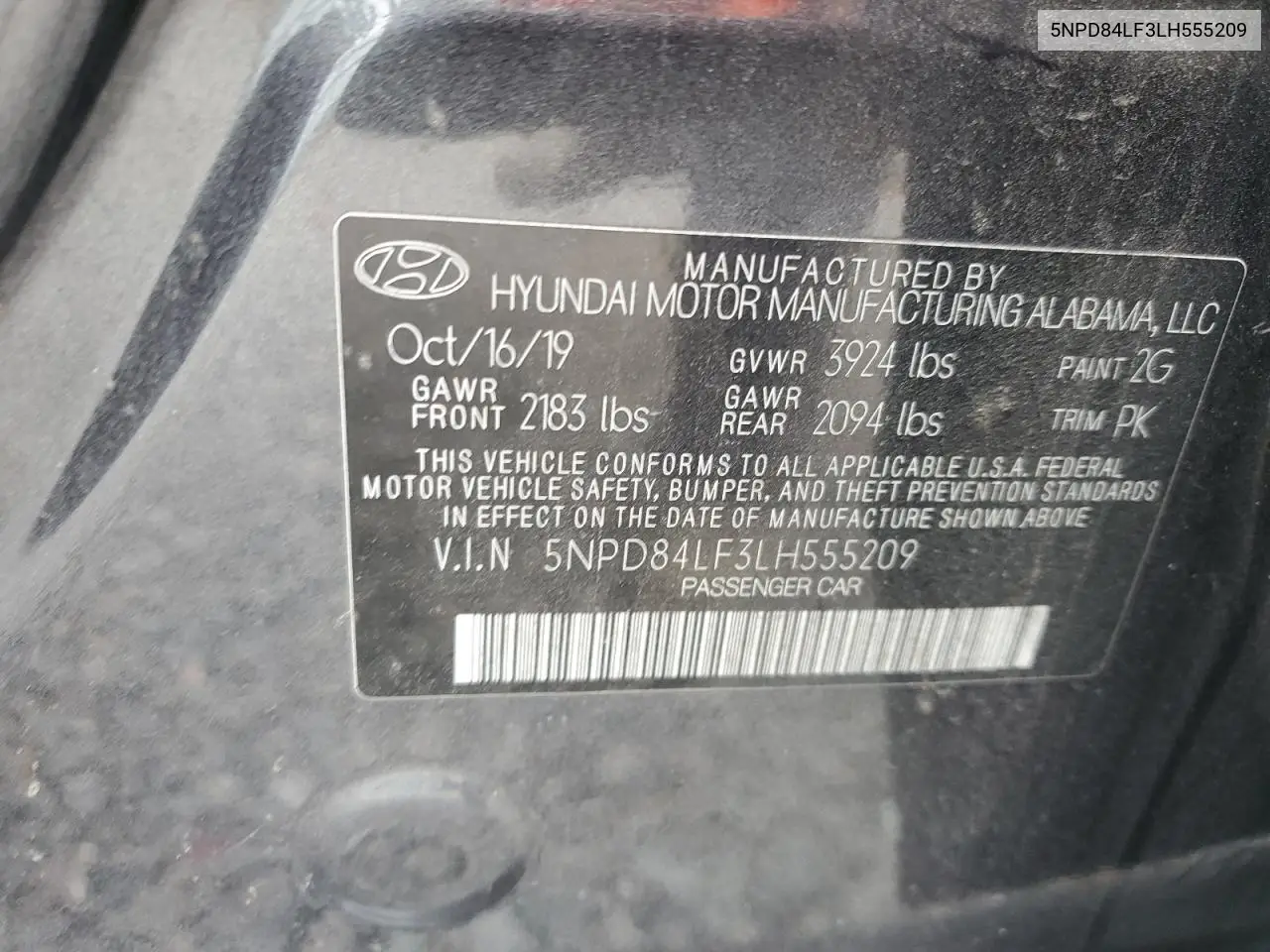 5NPD84LF3LH555209 2020 Hyundai Elantra Sel