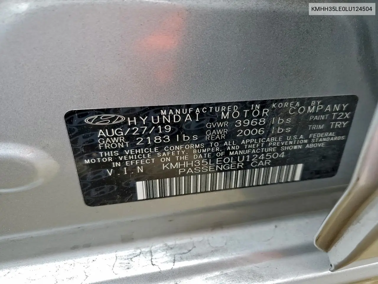 KMHH35LE0LU124504 2020 Hyundai Elantra Gt