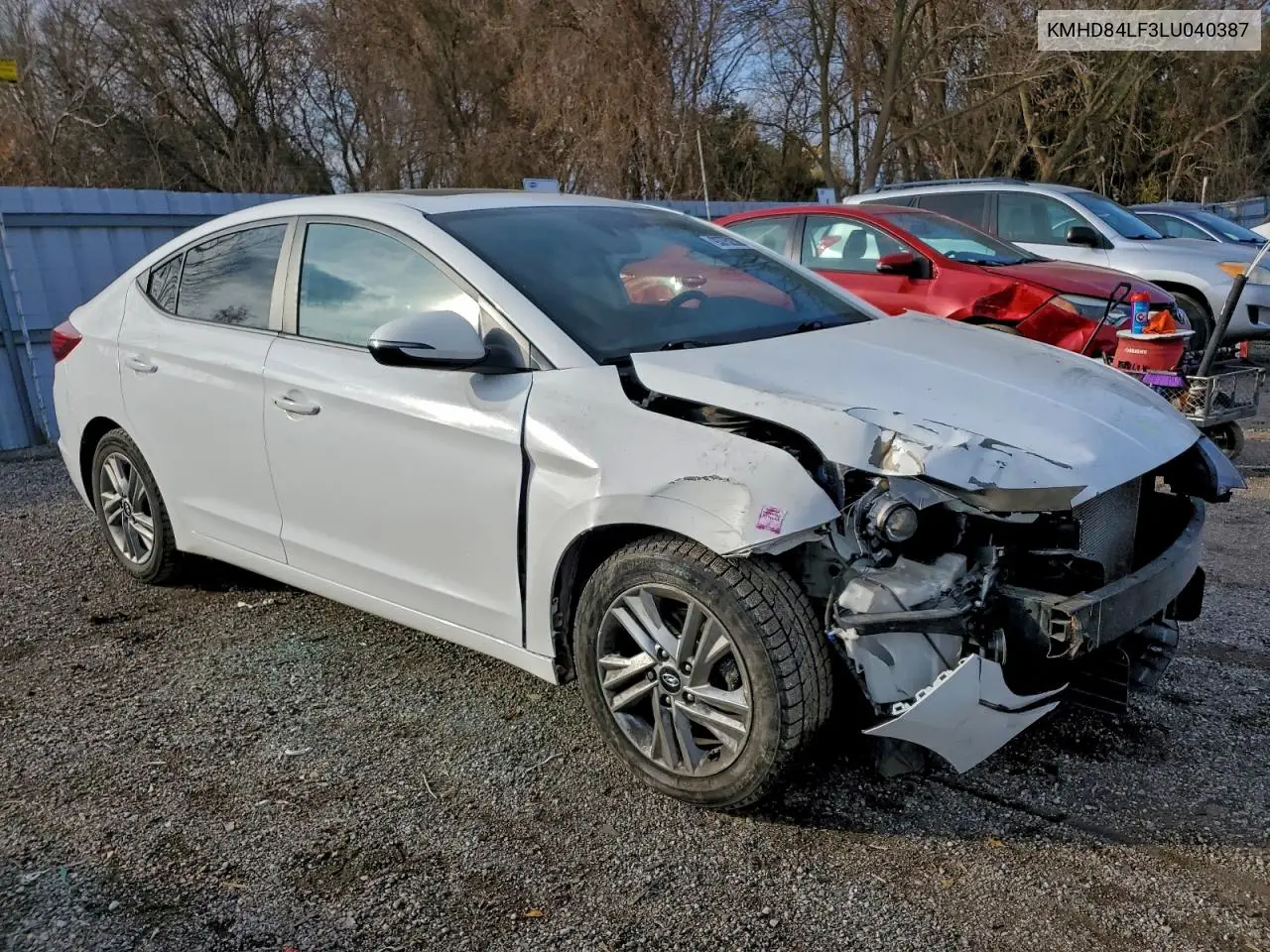 KMHD84LF3LU040387 2020 Hyundai Elantra Sel