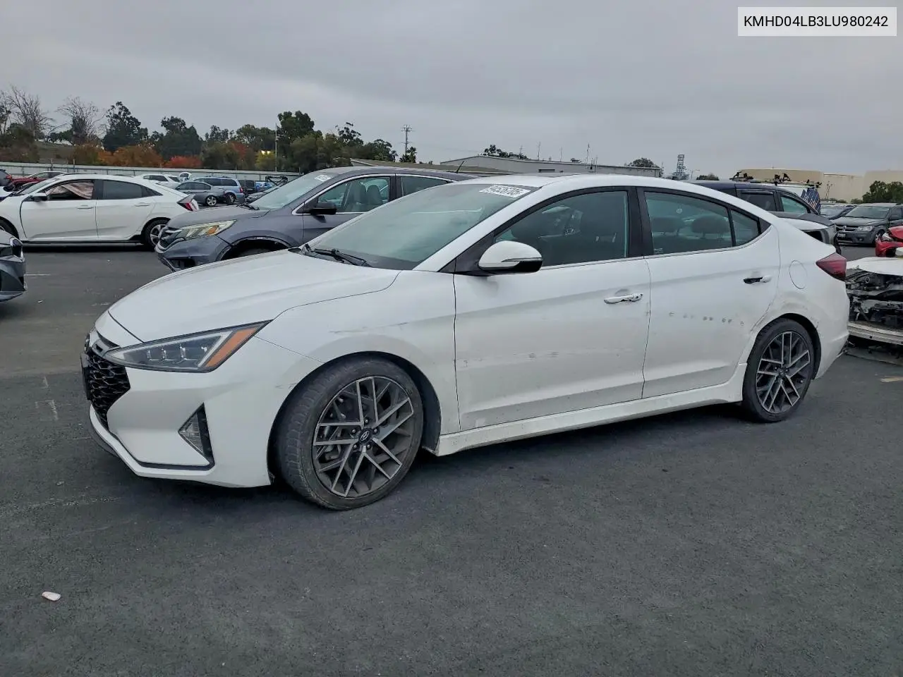 KMHD04LB3LU980242 2020 Hyundai Elantra Sport