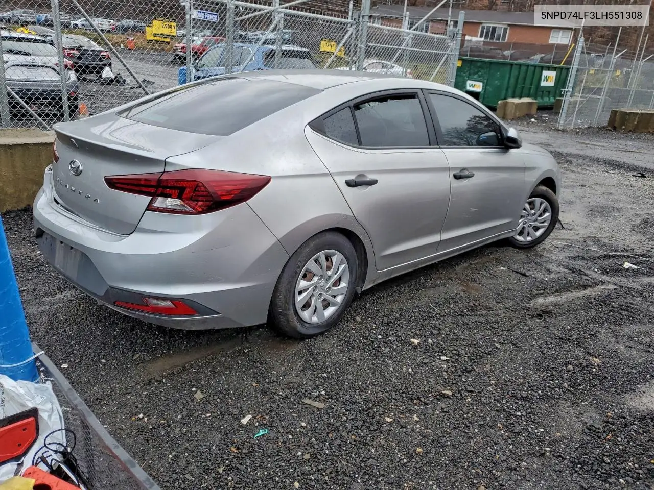 5NPD74LF3LH551308 2020 Hyundai Elantra Se