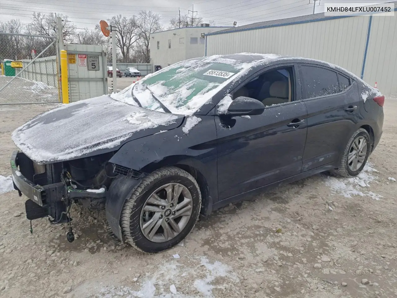 KMHD84LFXLU007452 2020 Hyundai Elantra Sel