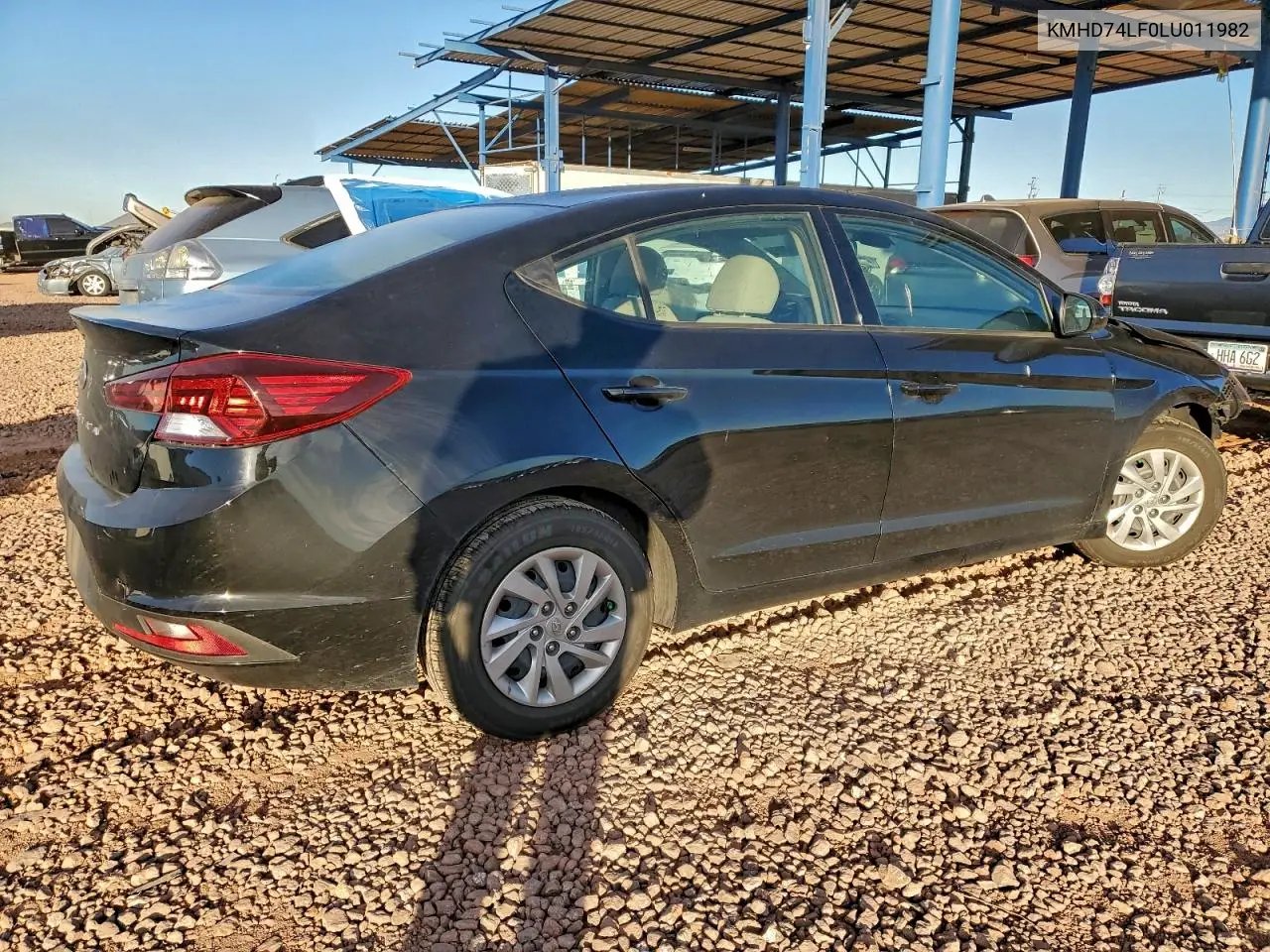 KMHD74LF0LU011982 2020 Hyundai Elantra Se