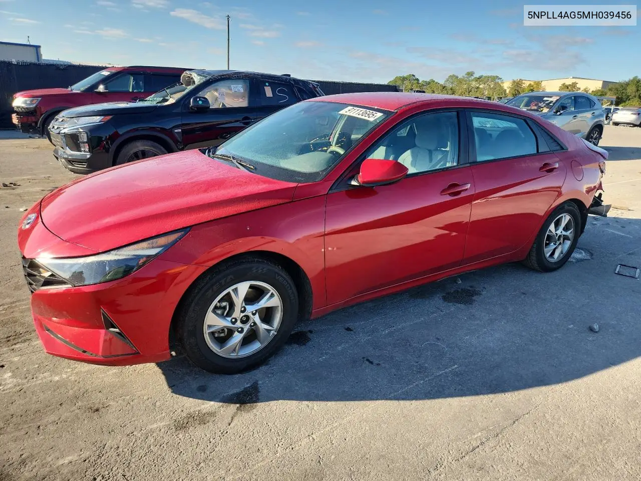 5NPLL4AG5MH039456 2021 Hyundai Elantra