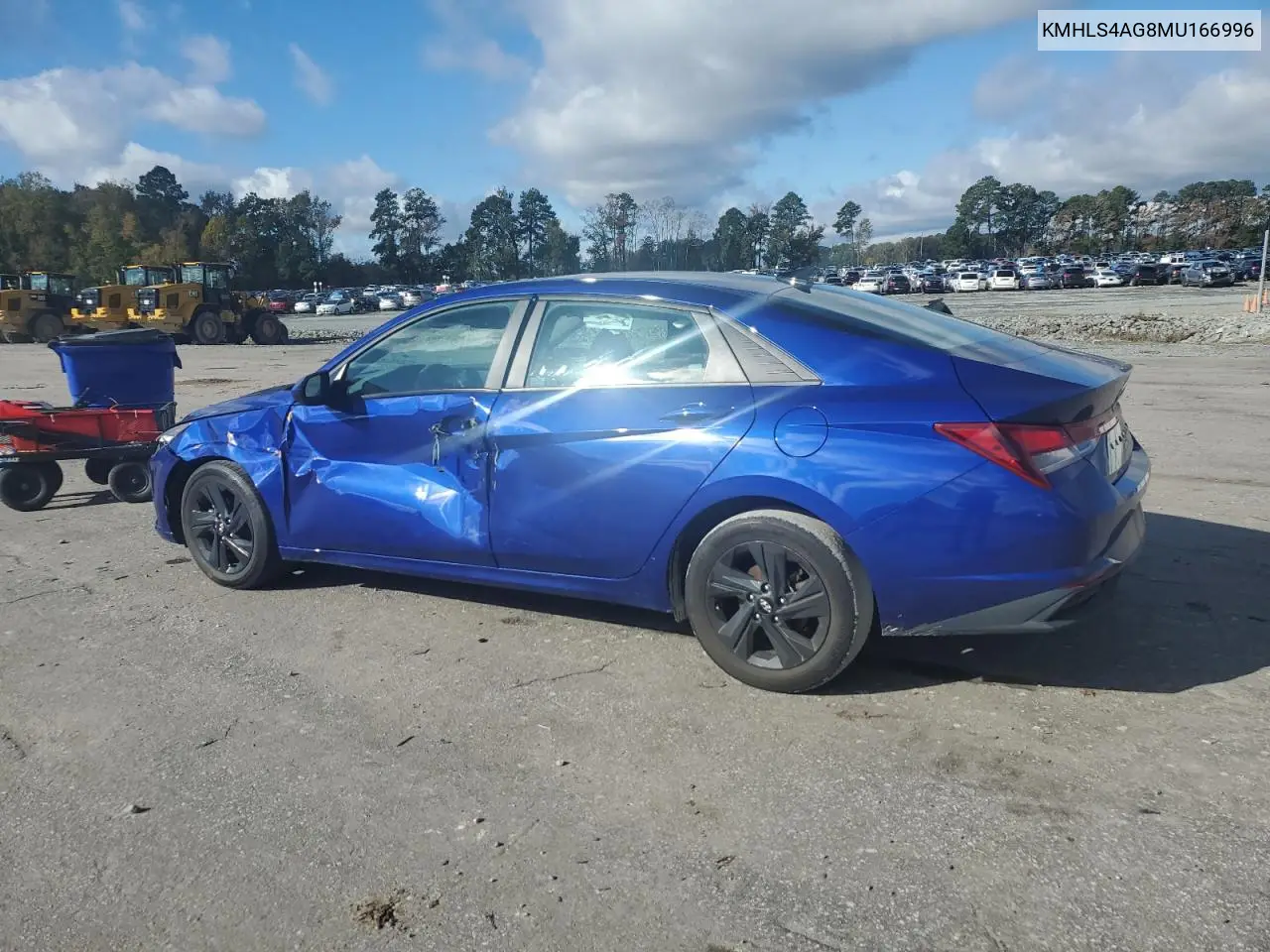 KMHLS4AG8MU166996 2021 Hyundai Elantra Sel
