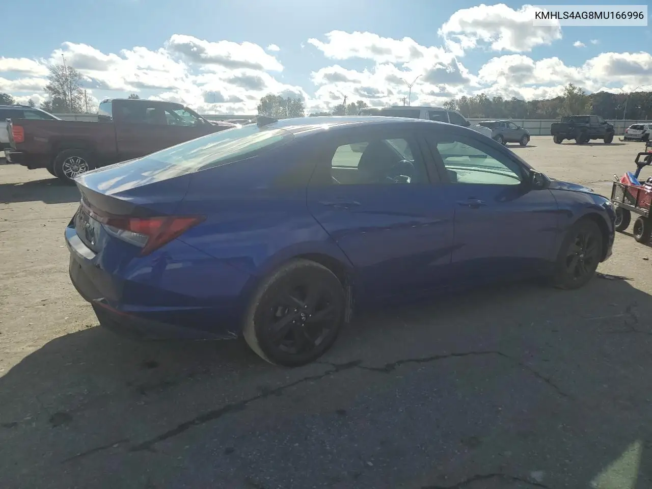 KMHLS4AG8MU166996 2021 Hyundai Elantra Sel