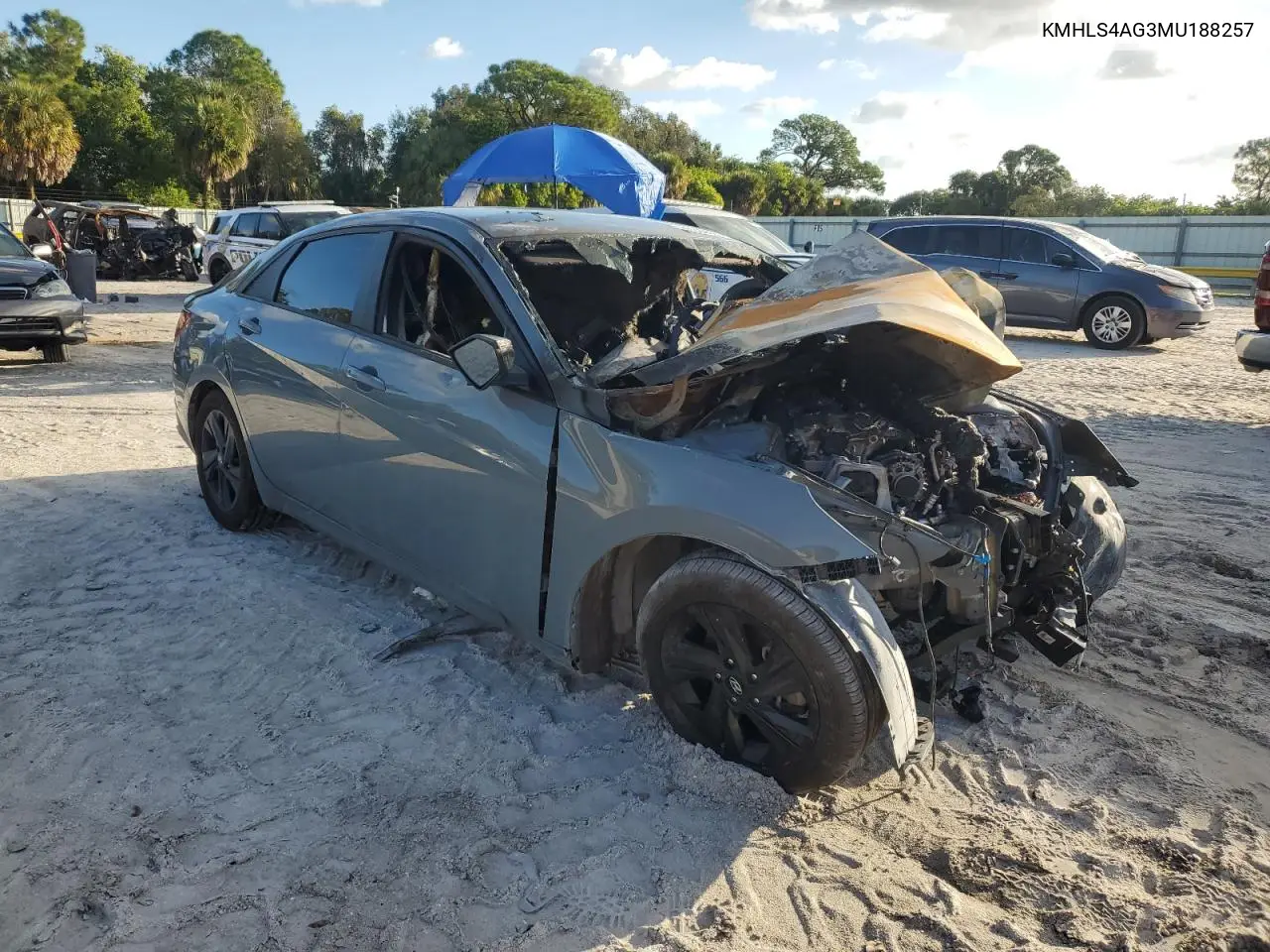 KMHLS4AG3MU188257 2021 Hyundai Elantra Sel