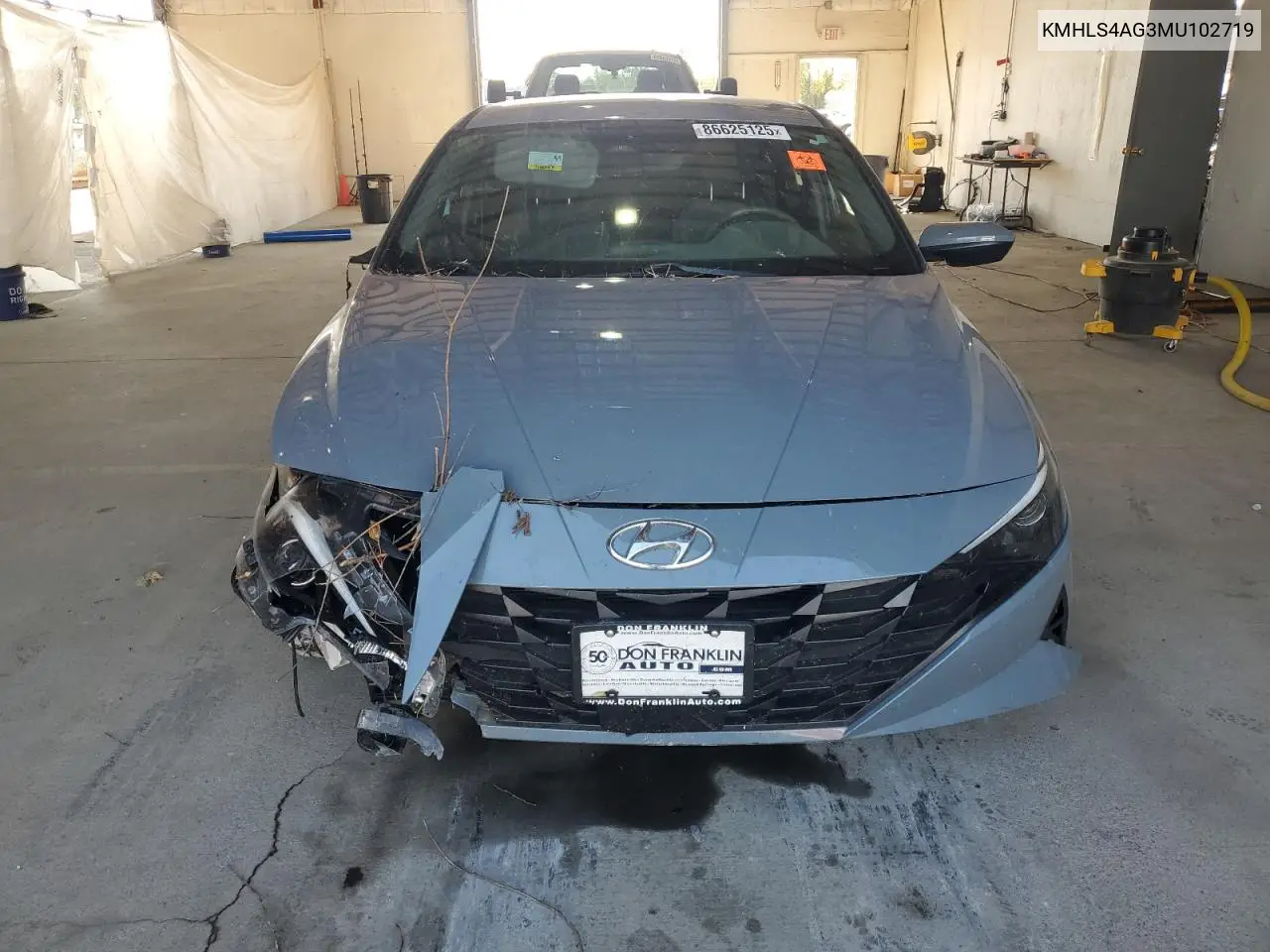 KMHLS4AG3MU102719 2021 Hyundai Elantra Sel