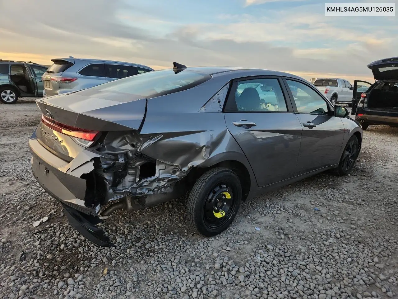 KMHLS4AG5MU126035 2021 Hyundai Elantra Sel