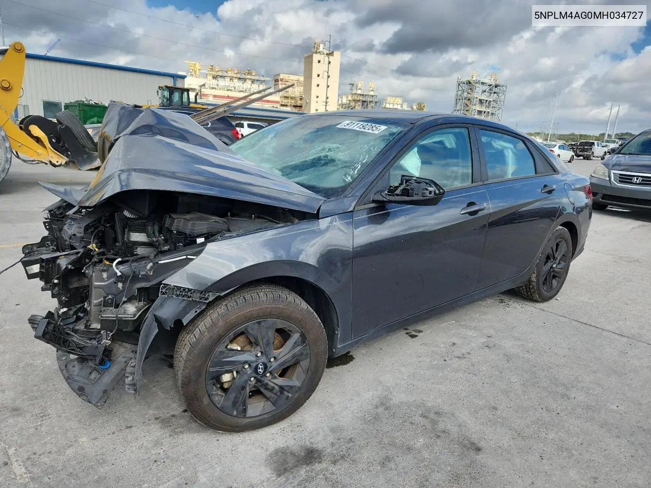 5NPLM4AG0MH034727 2021 Hyundai Elantra Sel