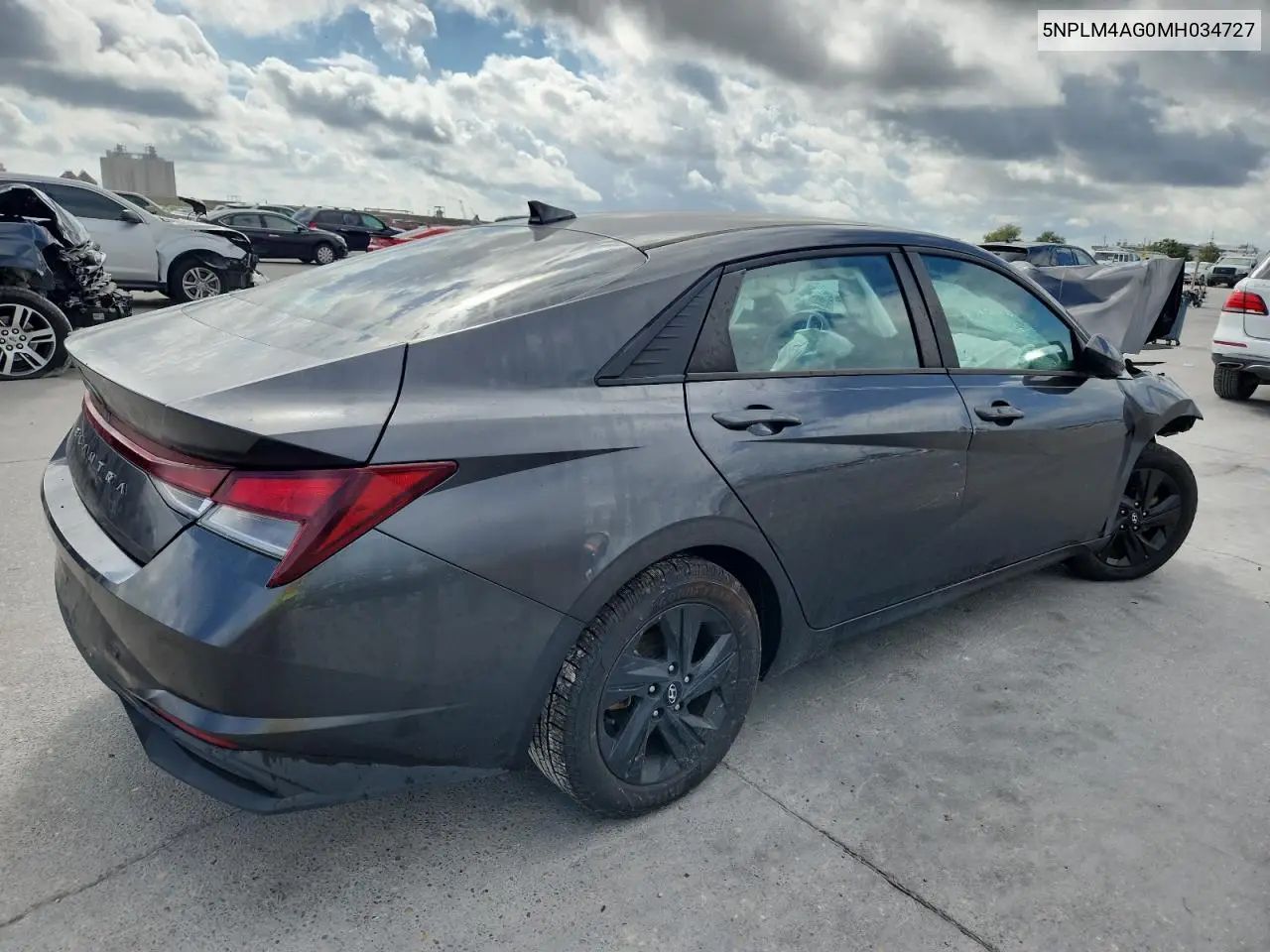5NPLM4AG0MH034727 2021 Hyundai Elantra Sel