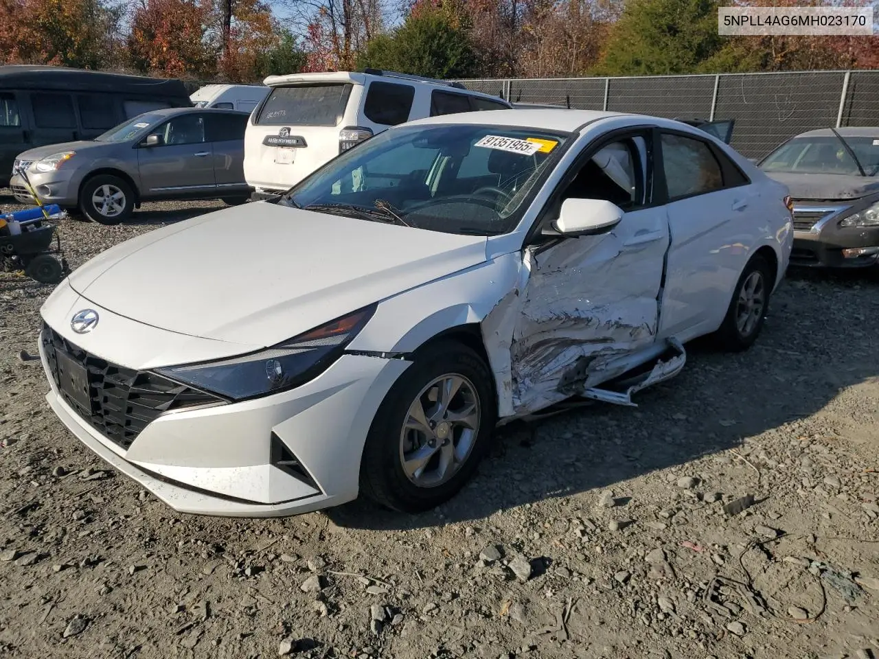 5NPLL4AG6MH023170 2021 Hyundai Elantra Se