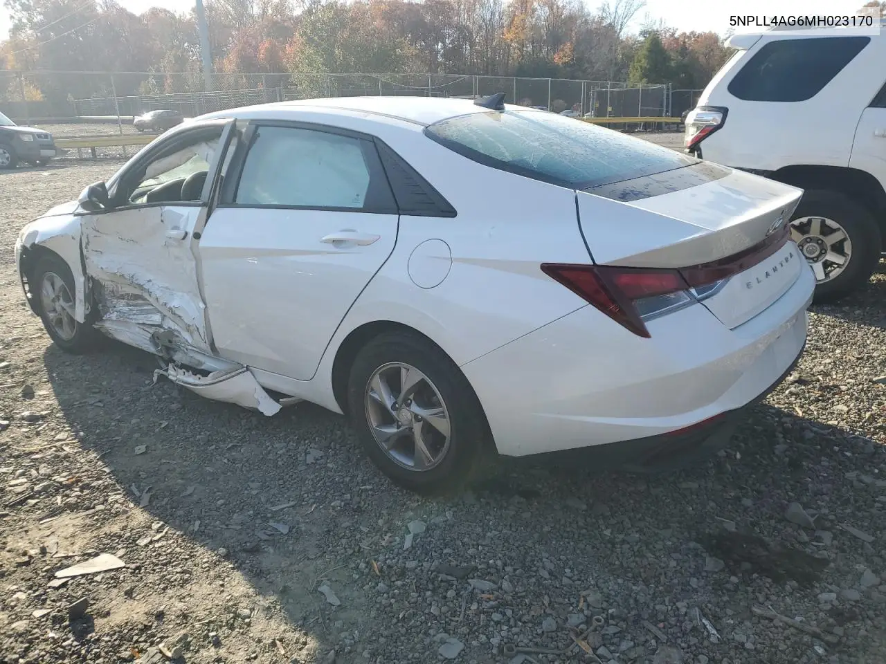 5NPLL4AG6MH023170 2021 Hyundai Elantra Se