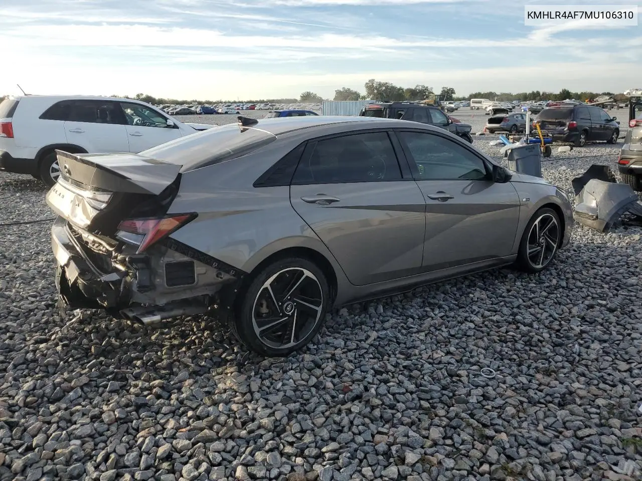 KMHLR4AF7MU106310 2021 Hyundai Elantra N Line