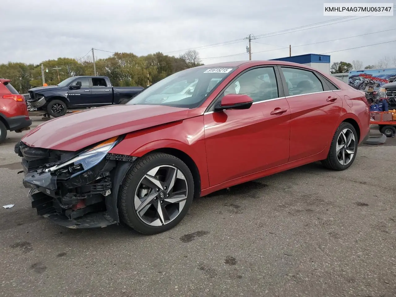 KMHLP4AG7MU063747 2021 Hyundai Elantra Limited