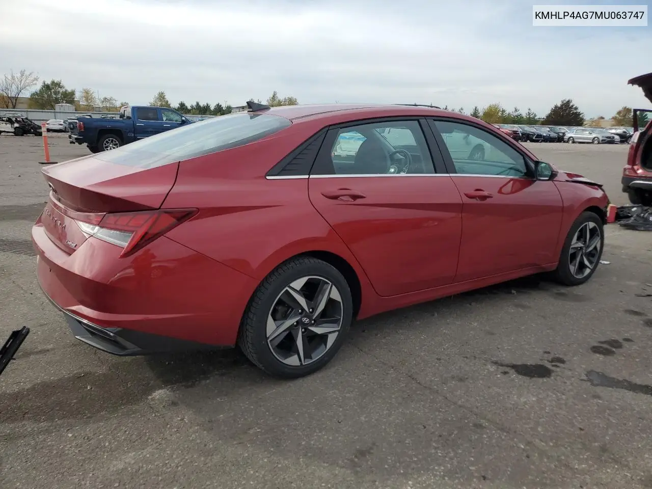 KMHLP4AG7MU063747 2021 Hyundai Elantra Limited