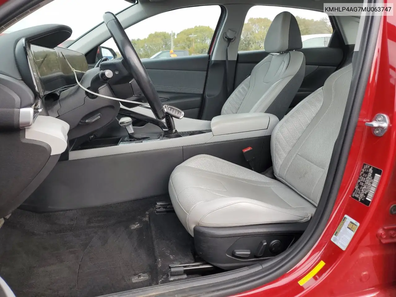 KMHLP4AG7MU063747 2021 Hyundai Elantra Limited