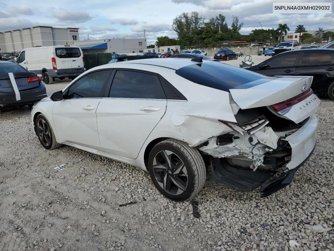 5NPLN4AGXMH029032 2021 Hyundai Elantra Sel