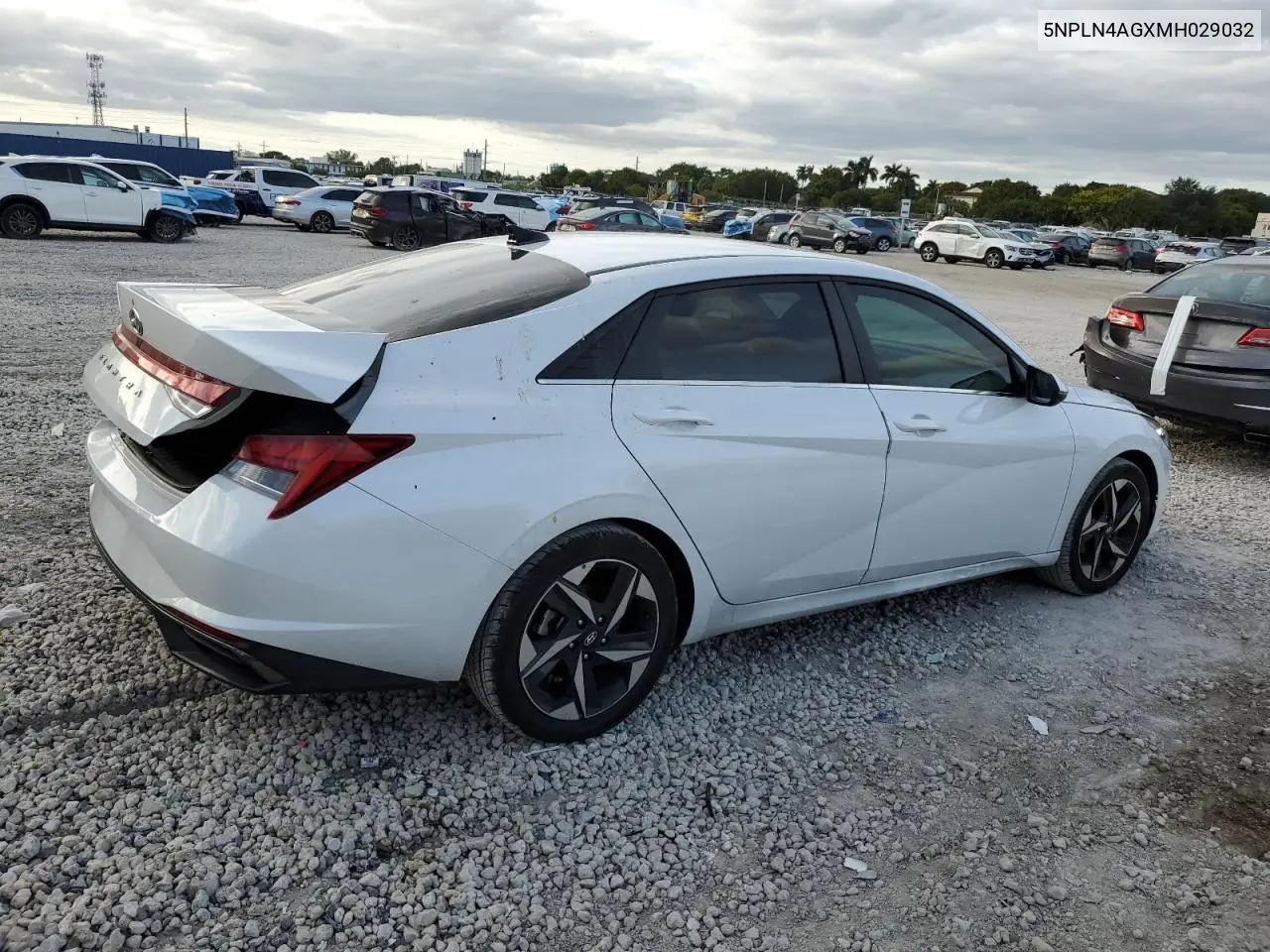 5NPLN4AGXMH029032 2021 Hyundai Elantra Sel