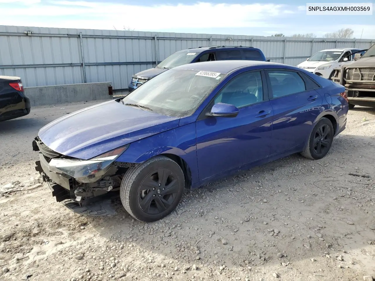 5NPLS4AGXMH003569 2021 Hyundai Elantra Sel