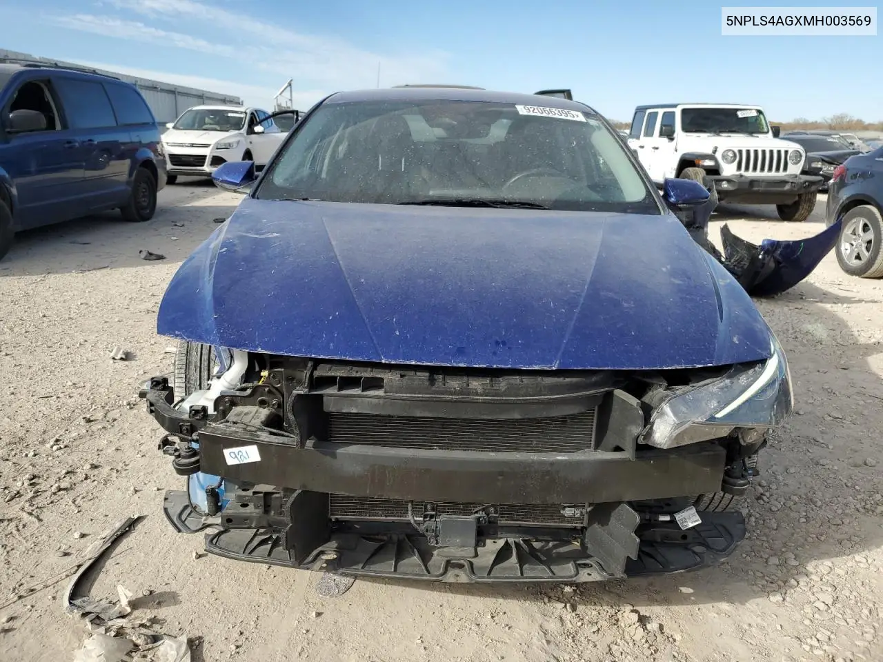5NPLS4AGXMH003569 2021 Hyundai Elantra Sel