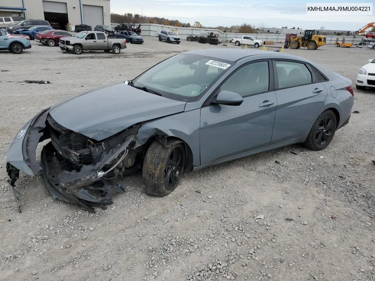 KMHLM4AJ9MU004221 2021 Hyundai Elantra Blue