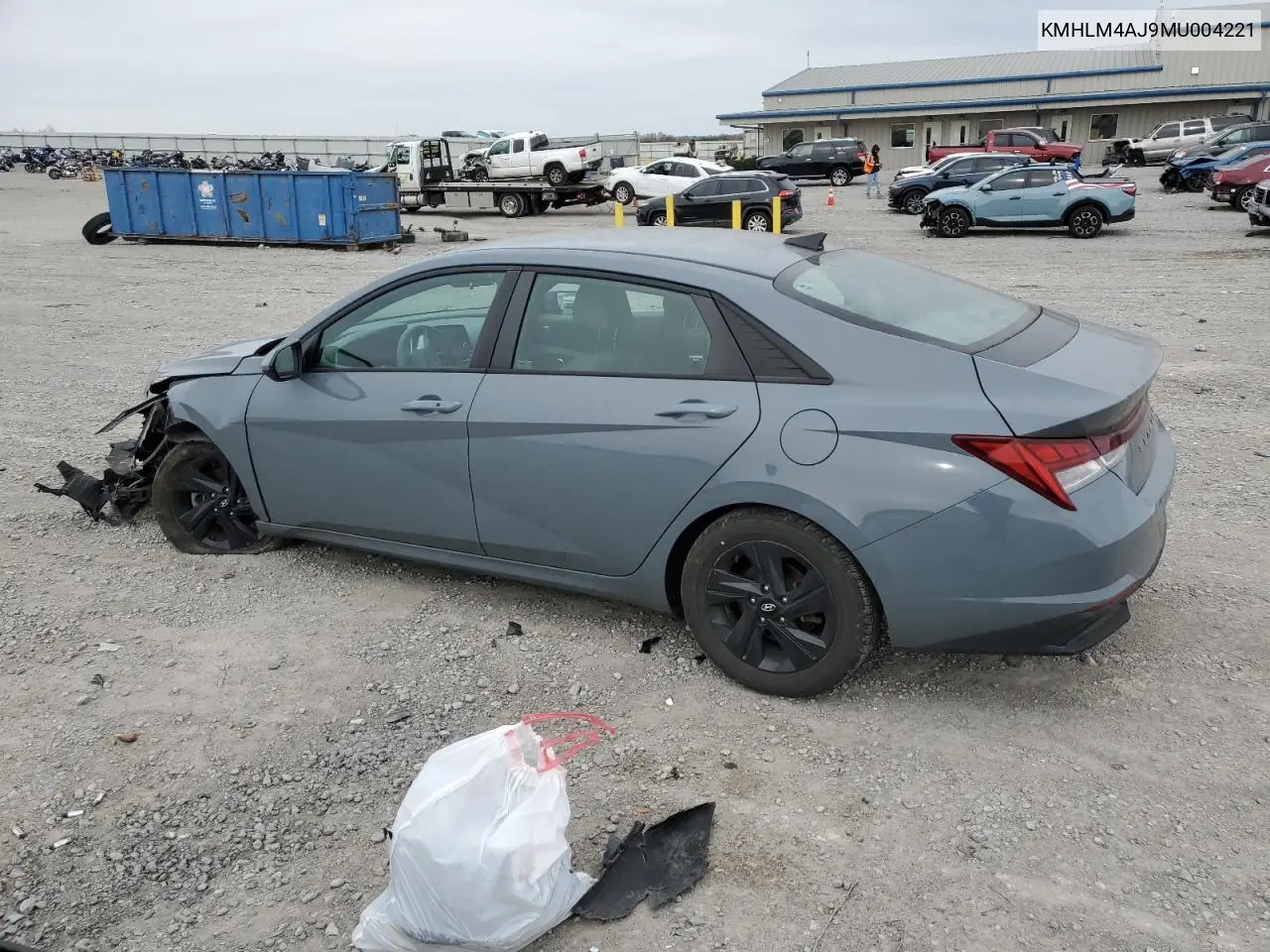 KMHLM4AJ9MU004221 2021 Hyundai Elantra Blue