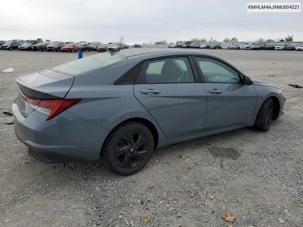 KMHLM4AJ9MU004221 2021 Hyundai Elantra Blue