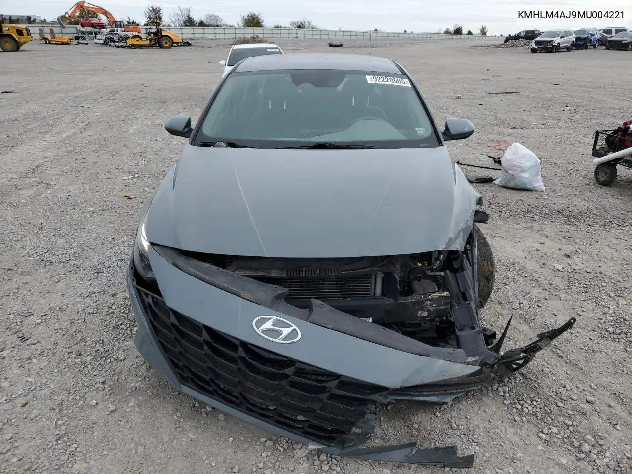 KMHLM4AJ9MU004221 2021 Hyundai Elantra Blue