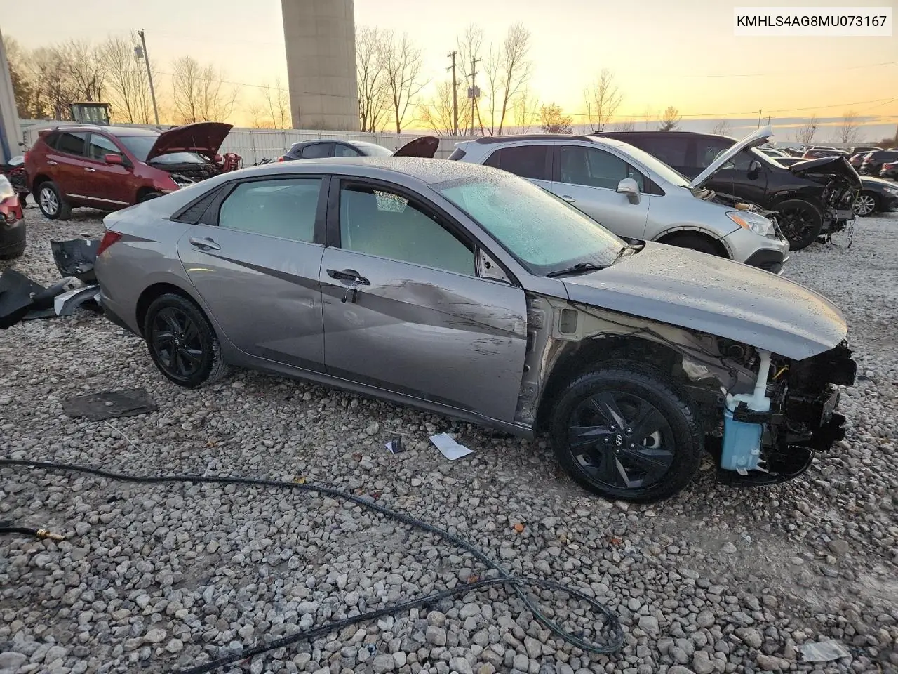 KMHLS4AG8MU073167 2021 Hyundai Elantra Sel