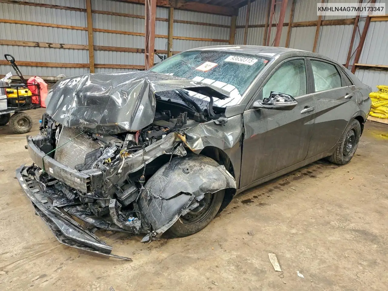 KMHLN4AG7MU173347 2021 Hyundai Elantra Sel