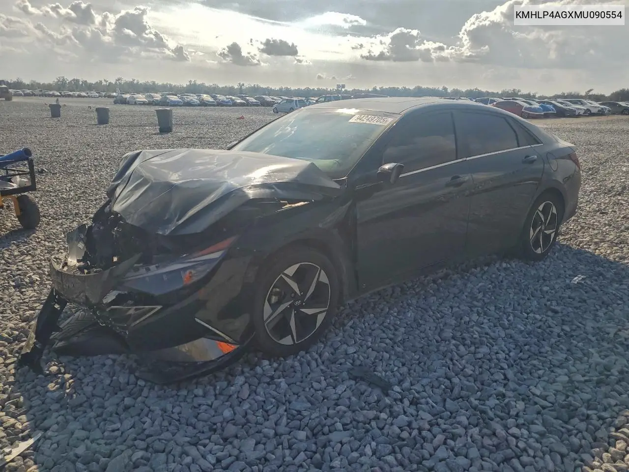 KMHLP4AGXMU090554 2021 Hyundai Elantra Limited