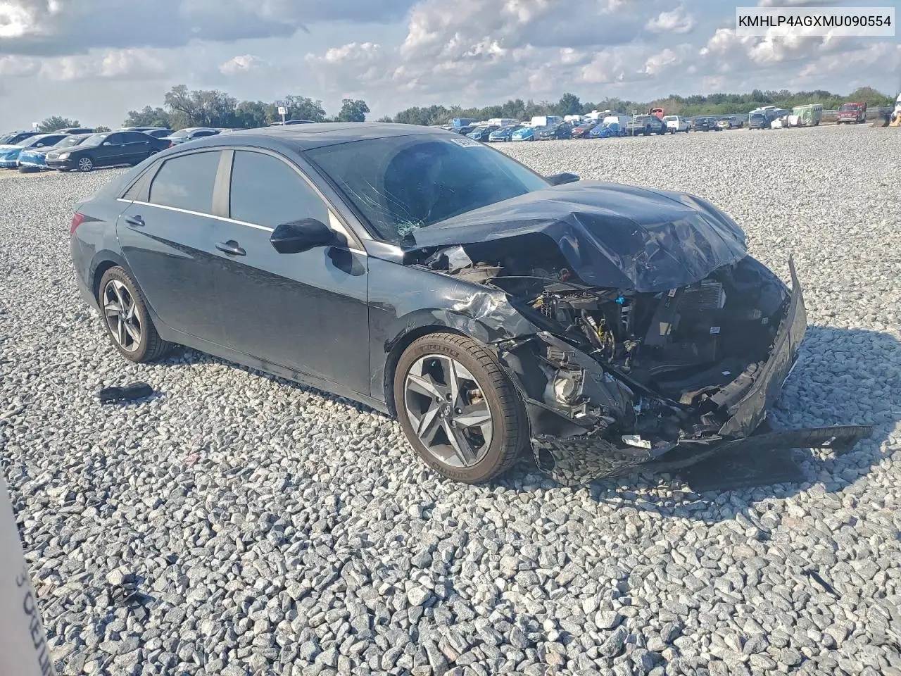 KMHLP4AGXMU090554 2021 Hyundai Elantra Limited