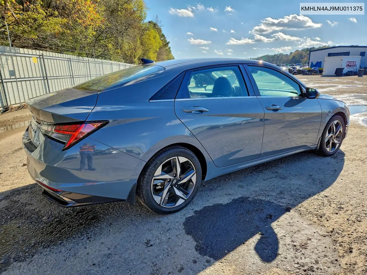 KMHLN4AJ9MU011375 2021 Hyundai Elantra Limited