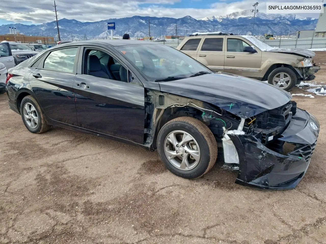 5NPLL4AG0MH036593 2021 Hyundai Elantra Se