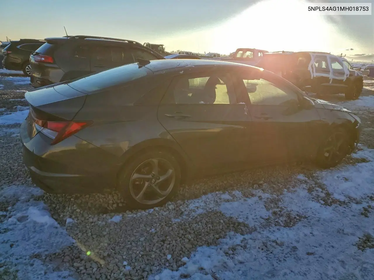 5NPLS4AG1MH018753 2021 Hyundai Elantra Sel