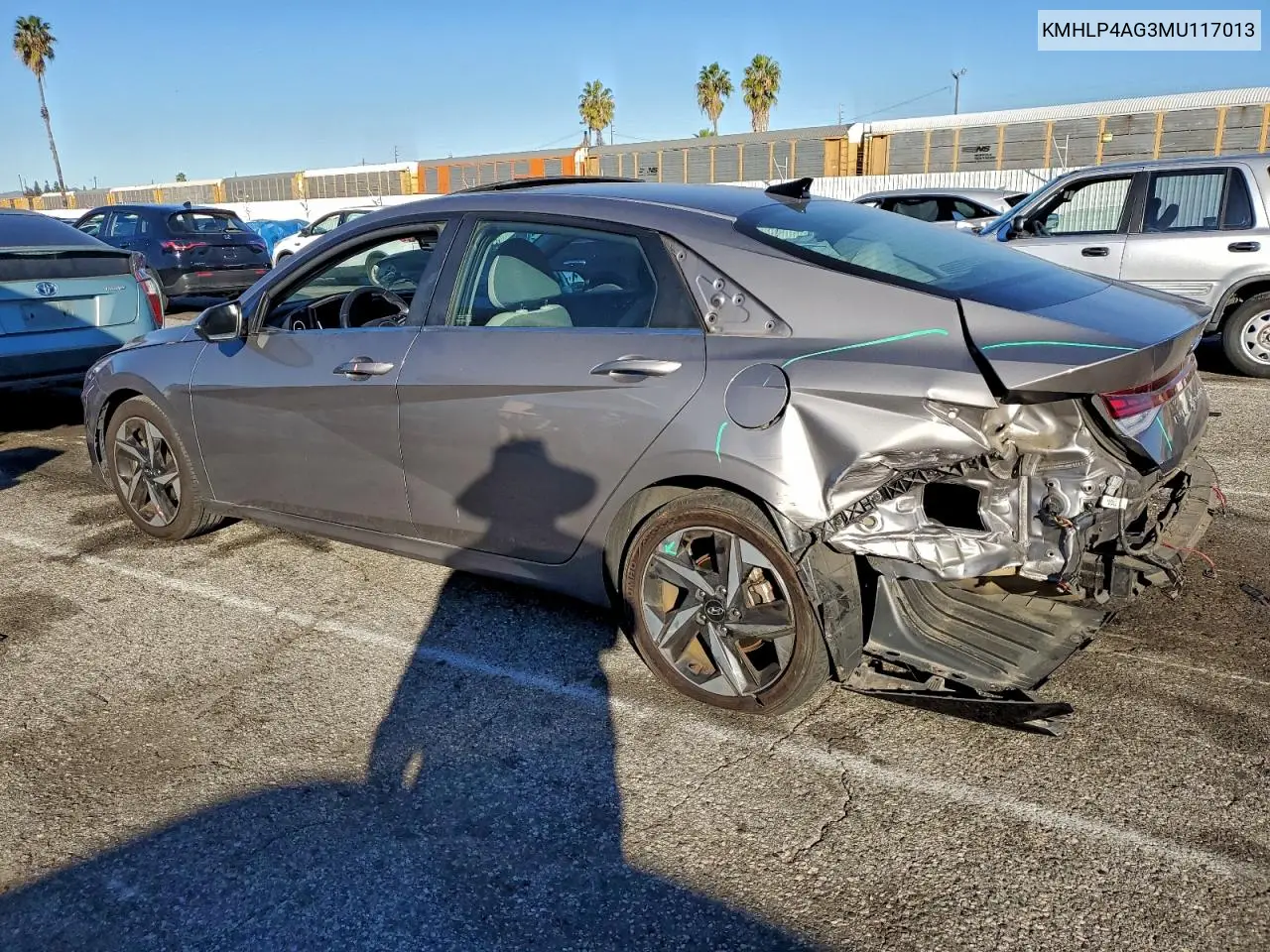 KMHLP4AG3MU117013 2021 Hyundai Elantra Limited