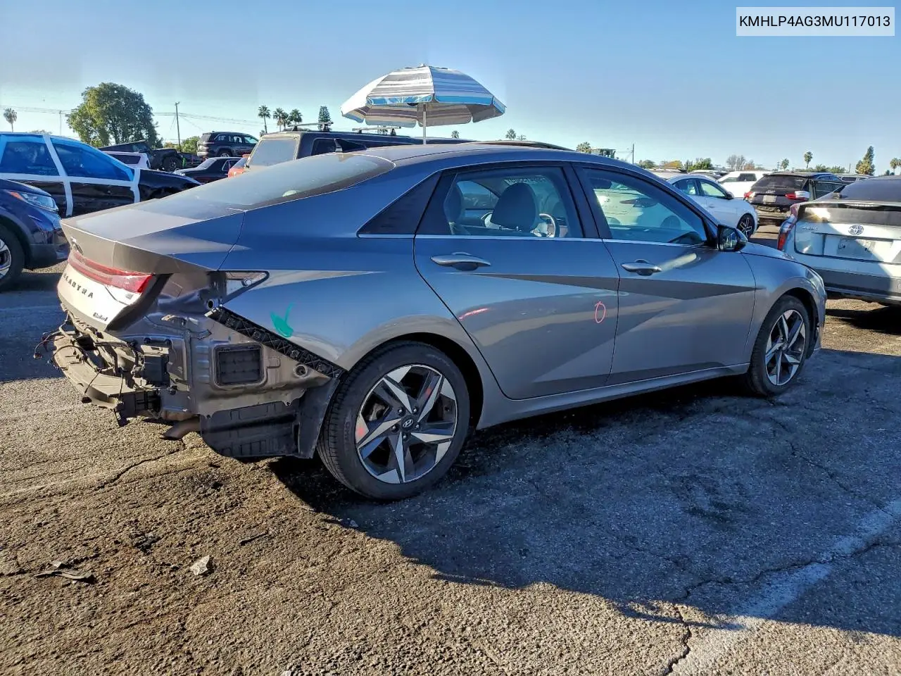 KMHLP4AG3MU117013 2021 Hyundai Elantra Limited