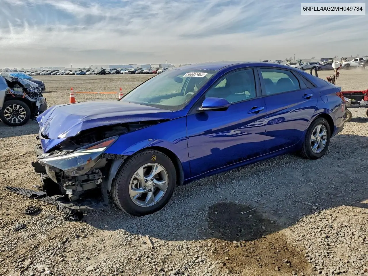 5NPLL4AG2MH049734 2021 Hyundai Elantra Se