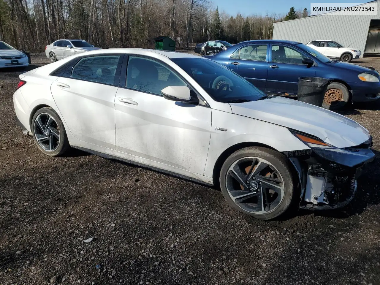 KMHLR4AF7NU273543 2022 Hyundai Elantra N Line