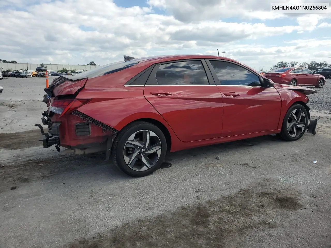 KMHLN4AG1NU266804 2022 Hyundai Elantra Sel