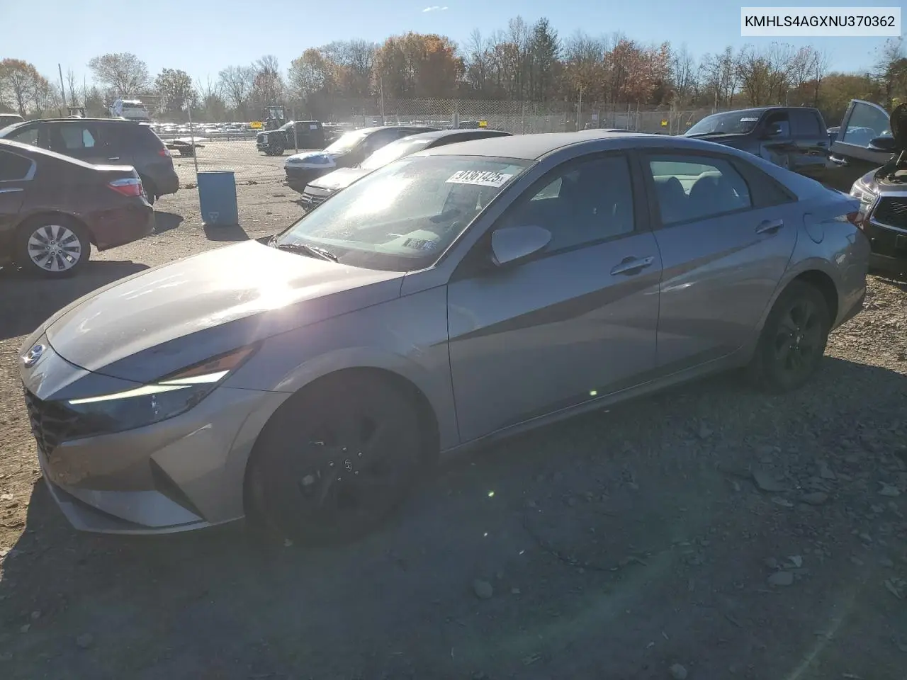 KMHLS4AGXNU370362 2022 Hyundai Elantra Sel