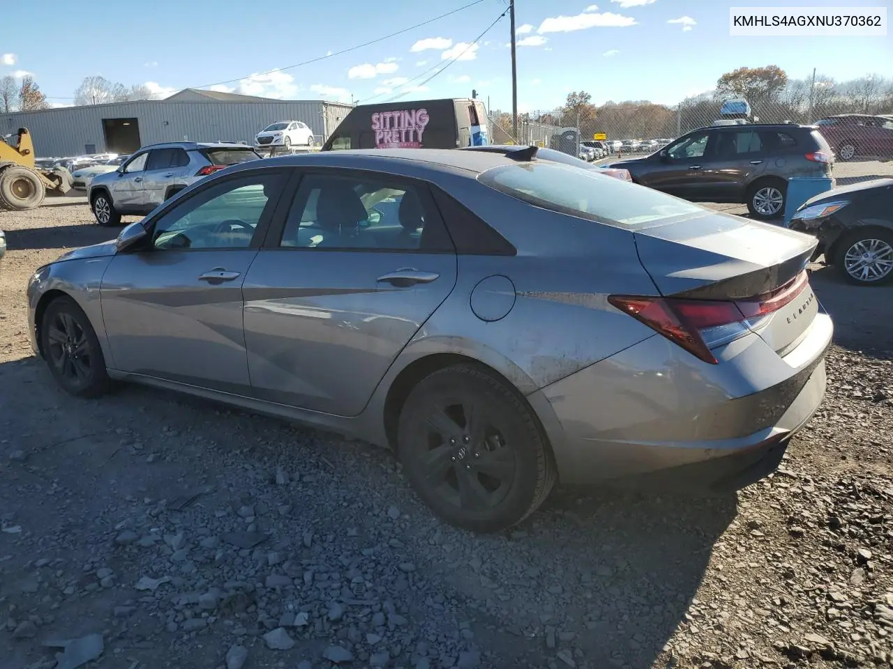 KMHLS4AGXNU370362 2022 Hyundai Elantra Sel