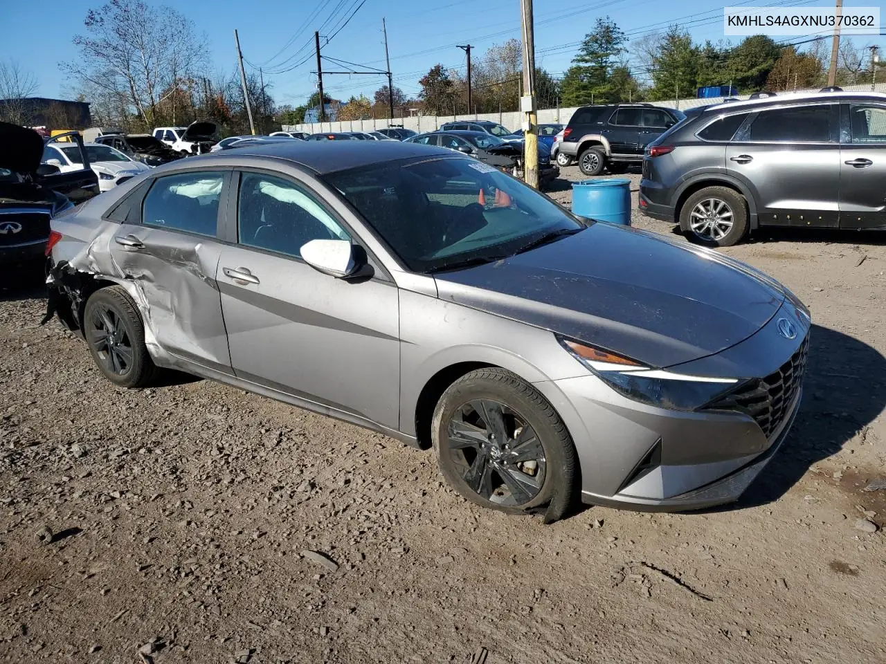 KMHLS4AGXNU370362 2022 Hyundai Elantra Sel