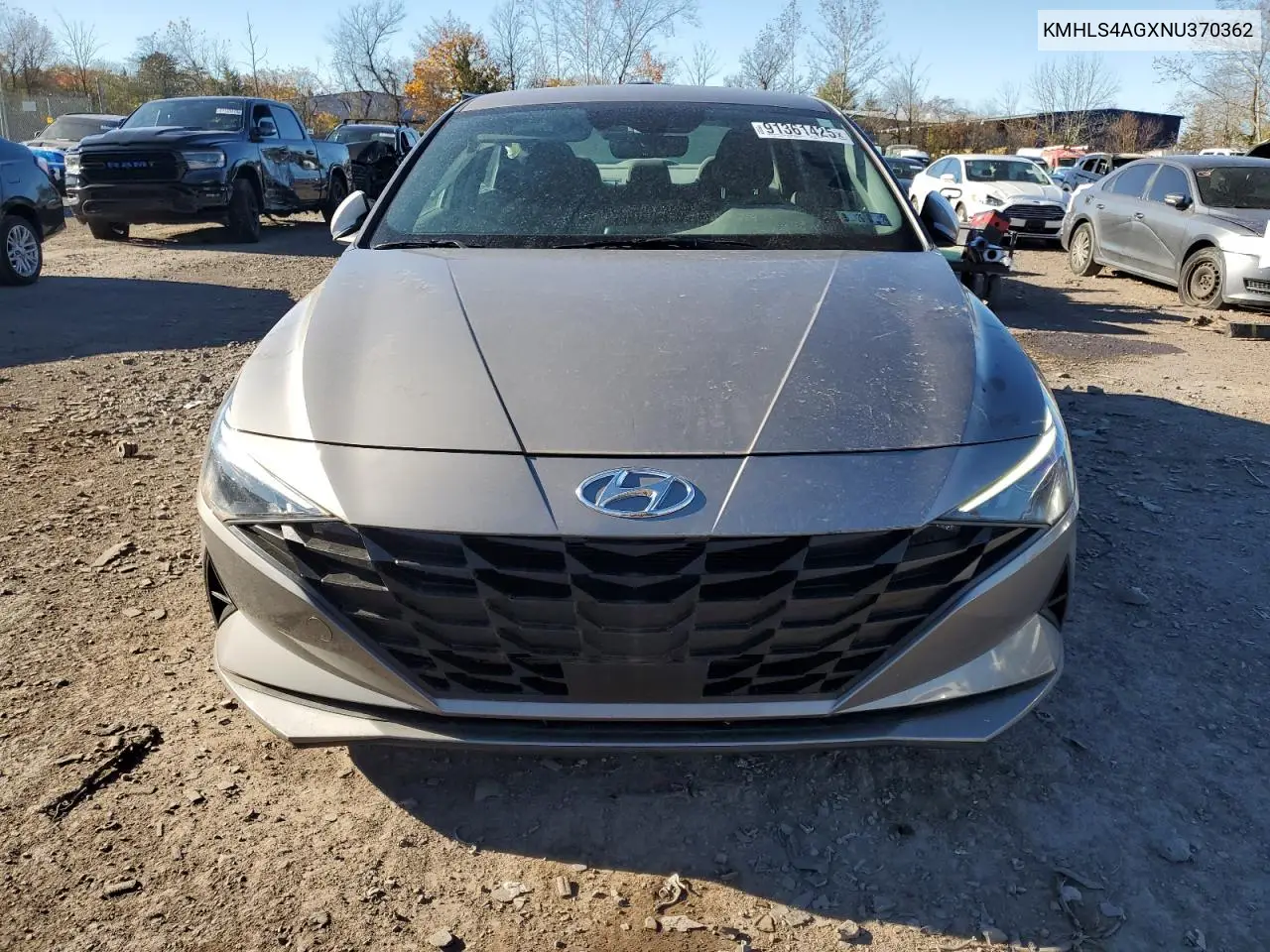 KMHLS4AGXNU370362 2022 Hyundai Elantra Sel